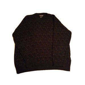 Mondo Di Marco Italian Wool Sweater Checkered Multicolor L/52